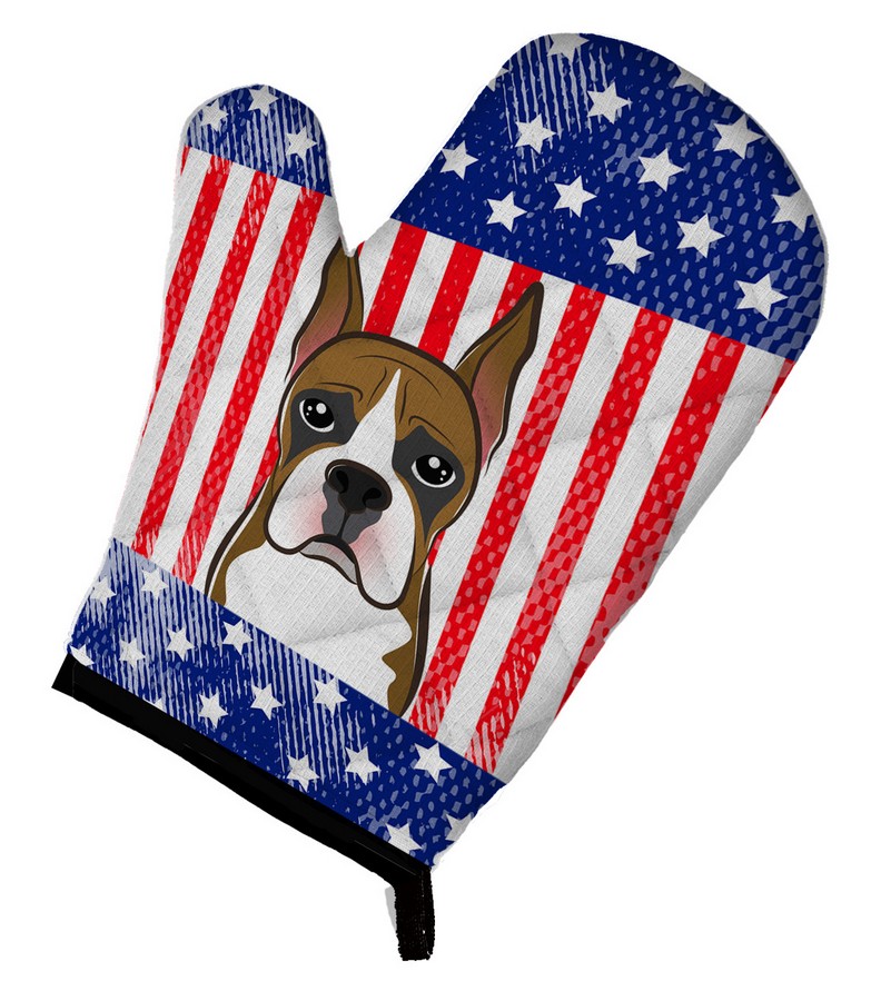 Picture of Carolines Treasures BB2153OVMT American Flag & Boxer Oven Mitt
