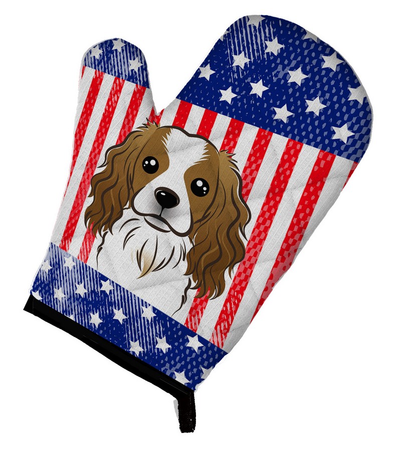 Picture of Carolines Treasures BB2154OVMT American Flag & Cavalier Spaniel Oven Mitt