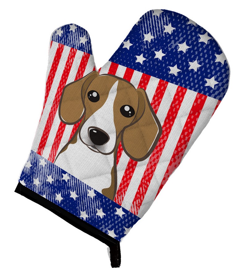 Picture of Carolines Treasures BB2169OVMT American Flag & Beagle Oven Mitt
