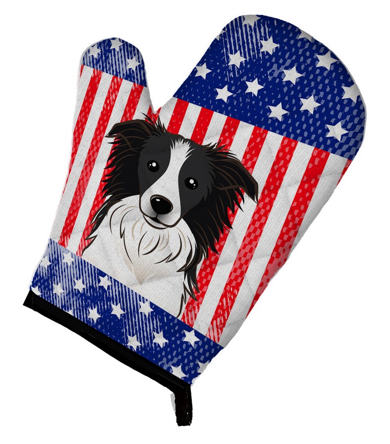 Picture of Carolines Treasures BB2171OVMT American Flag & Border Collie Oven Mitt