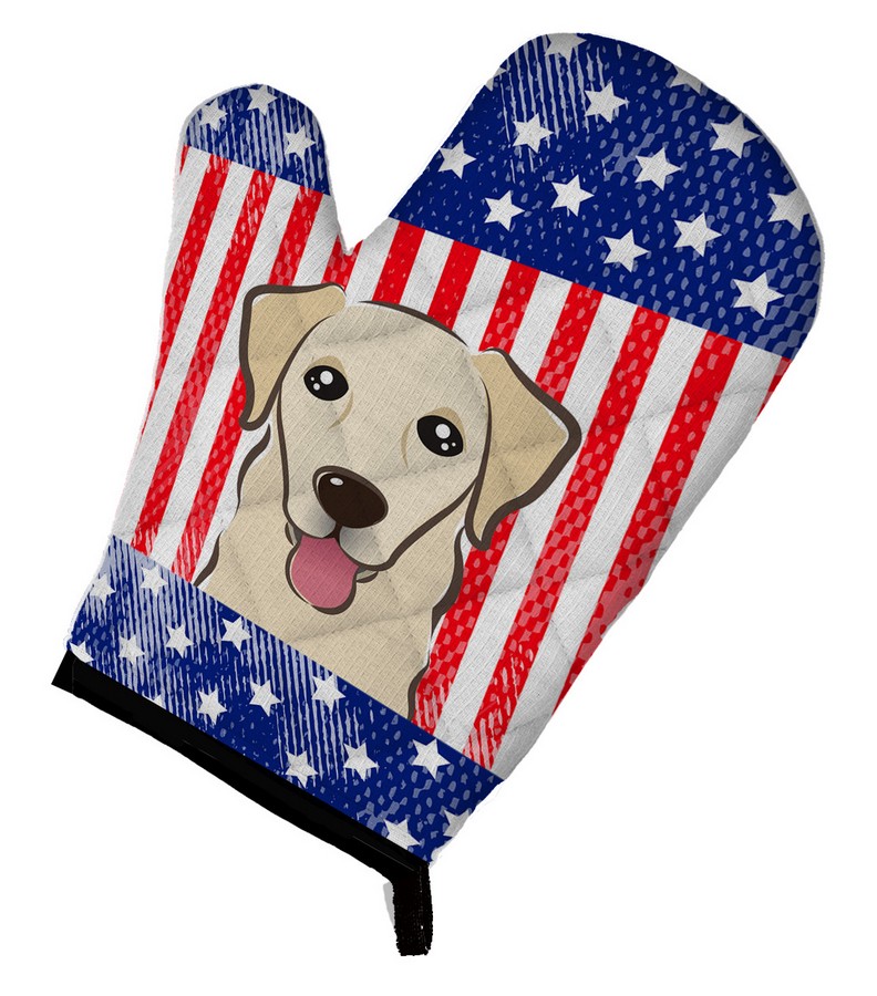 Picture of Carolines Treasures BB2182OVMT American Flag & Golden Retriever Oven Mitt