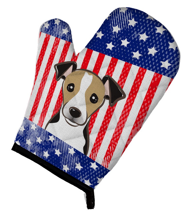 Picture of Carolines Treasures BB2191OVMT American Flag & Jack Russell Terrier Oven Mitt