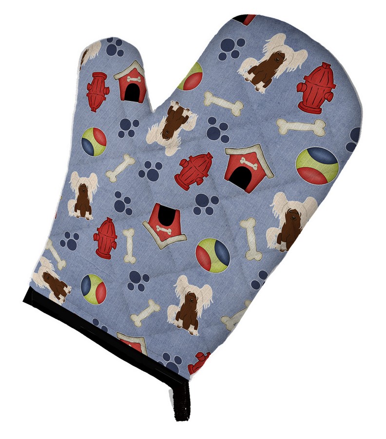 Picture of Carolines Treasures BB2726OVMT Dog House Collection Chinese Crested Cream Oven Mitt