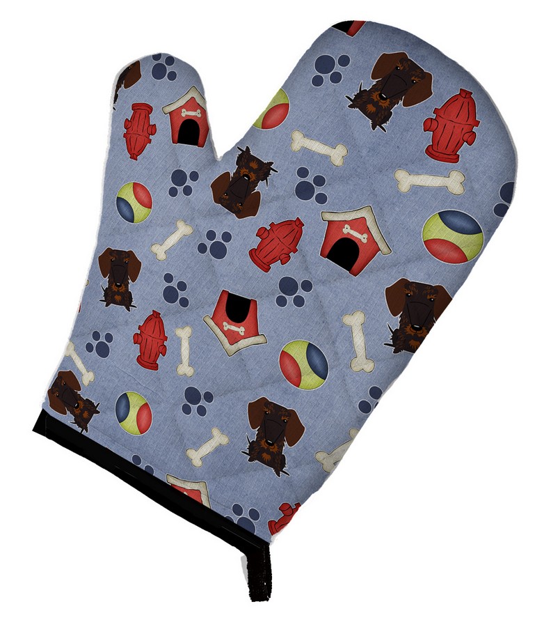 Picture of Carolines Treasures BB2742OVMT Dog House Collection Wire Haired Dachshund Chocolate Oven Mitt