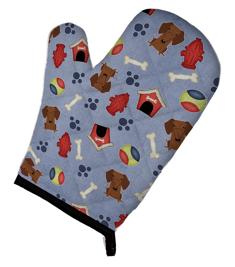 Picture of Carolines Treasures BB2743OVMT Dog House Collection Dachshund Red & Brown Oven Mitt