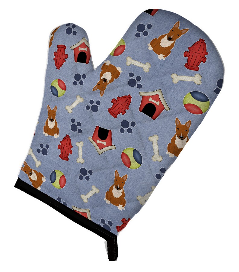 Picture of Carolines Treasures BB2747OVMT Dog House Collection Bull Terrier Red Oven Mitt