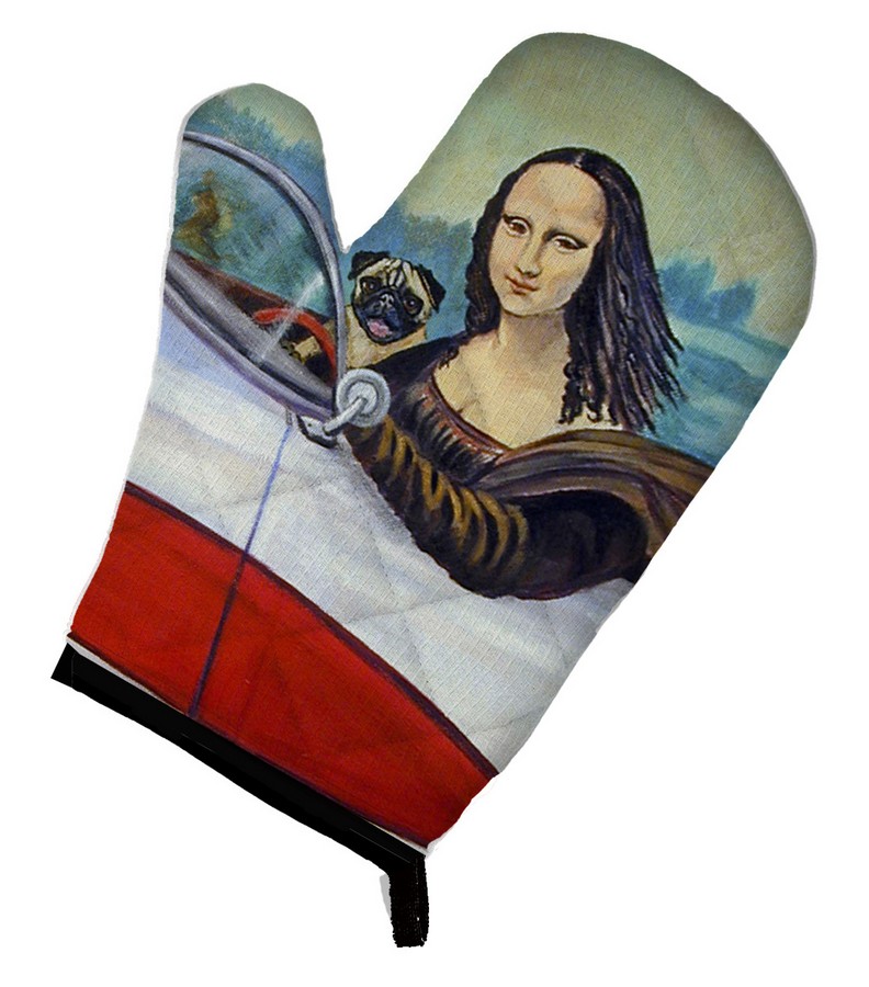 Picture of Carolines Treasures 7043OVMT Fawn Pug & Mona Lisa Oven Mitt