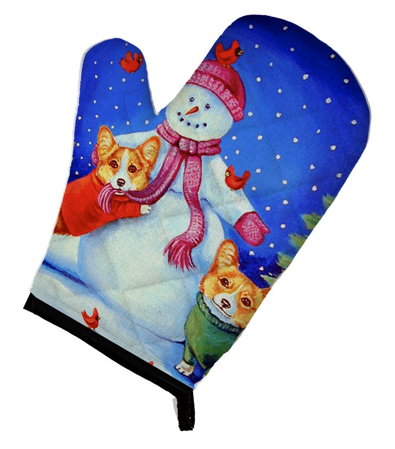 Picture of Carolines Treasures 7048OVMT Snowman with Corgi Oven Mitt