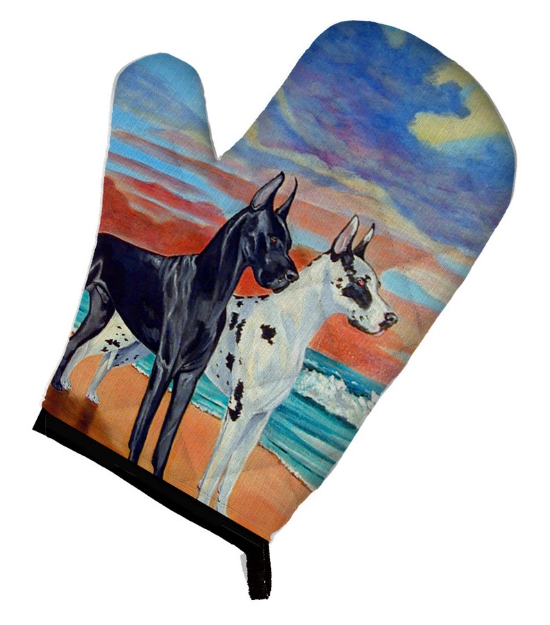 Picture of Carolines Treasures 7051OVMT At sunset Great Dane Harlequin & Black Oven Mitt