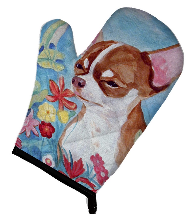Picture of Carolines Treasures 7053OVMT Chihuahua in flowers Oven Mitt