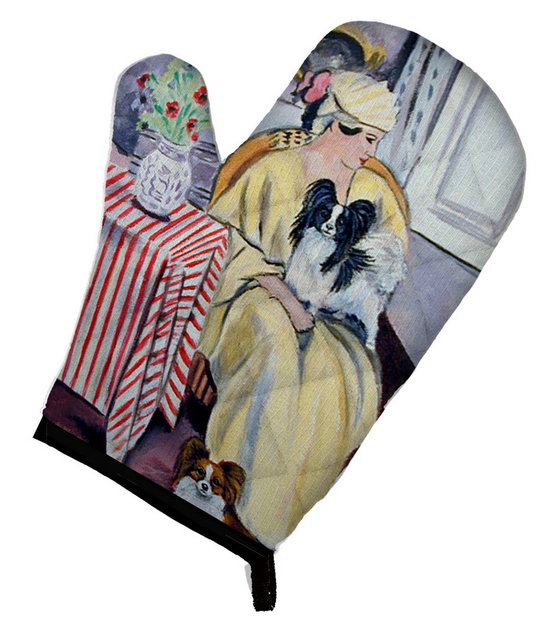 Picture of Carolines Treasures 7069OVMT Lady with Her Papillon Oven Mitt