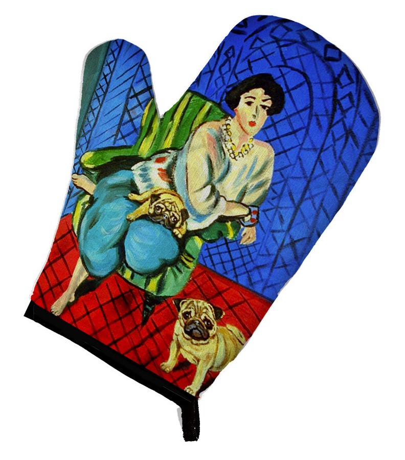 Picture of Carolines Treasures 7072OVMT Lady with Her Fawn Pug Oven Mitt