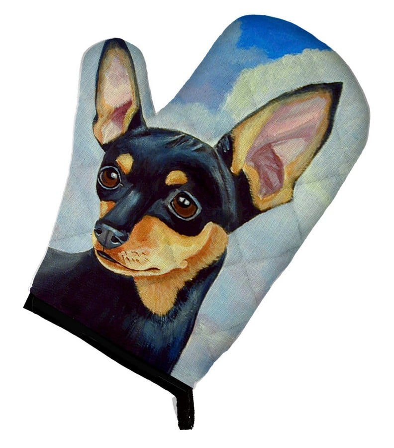 Picture of Carolines Treasures 7073OVMT Min Pin Black & Tan Oven Mitt