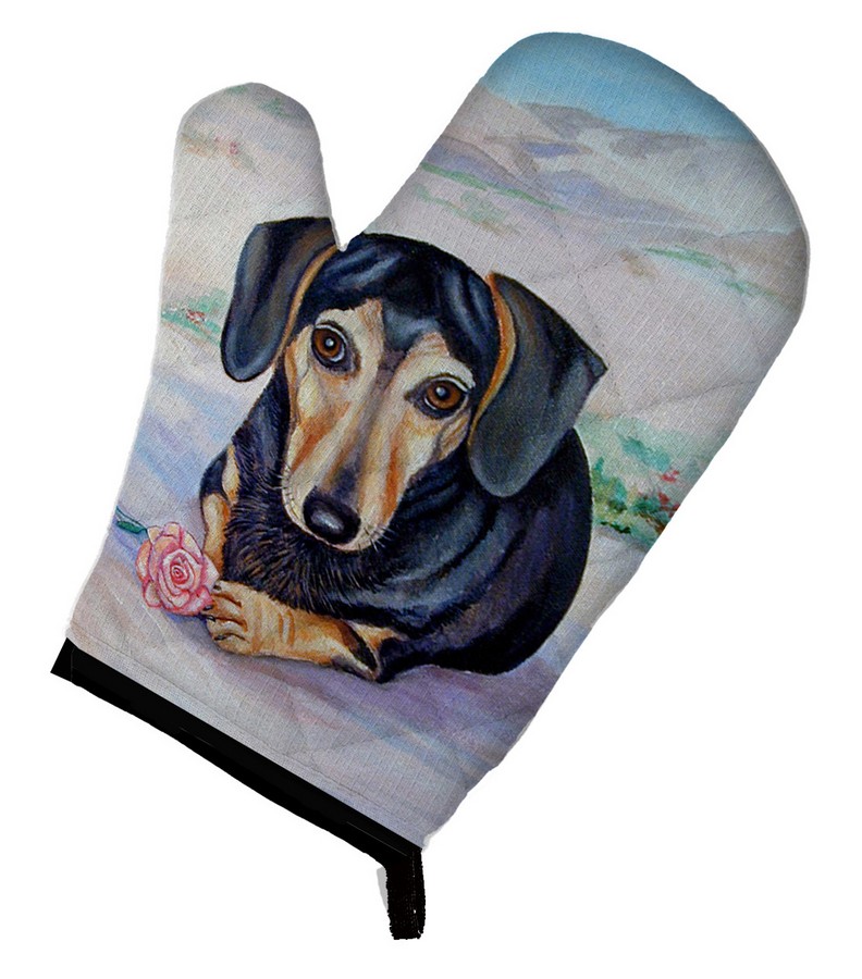 Picture of Carolines Treasures 7076OVMT Black & Cream Dachshund Oven Mitt