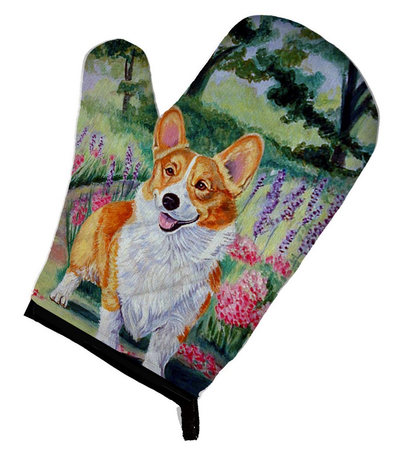 Picture of Carolines Treasures 7077OVMT Pembroke Corgi Springtime Oven Mitt