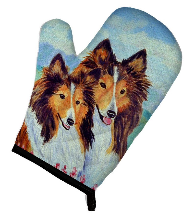 Picture of Carolines Treasures 7086OVMT Sable Shelties Double Trouble Oven Mitt