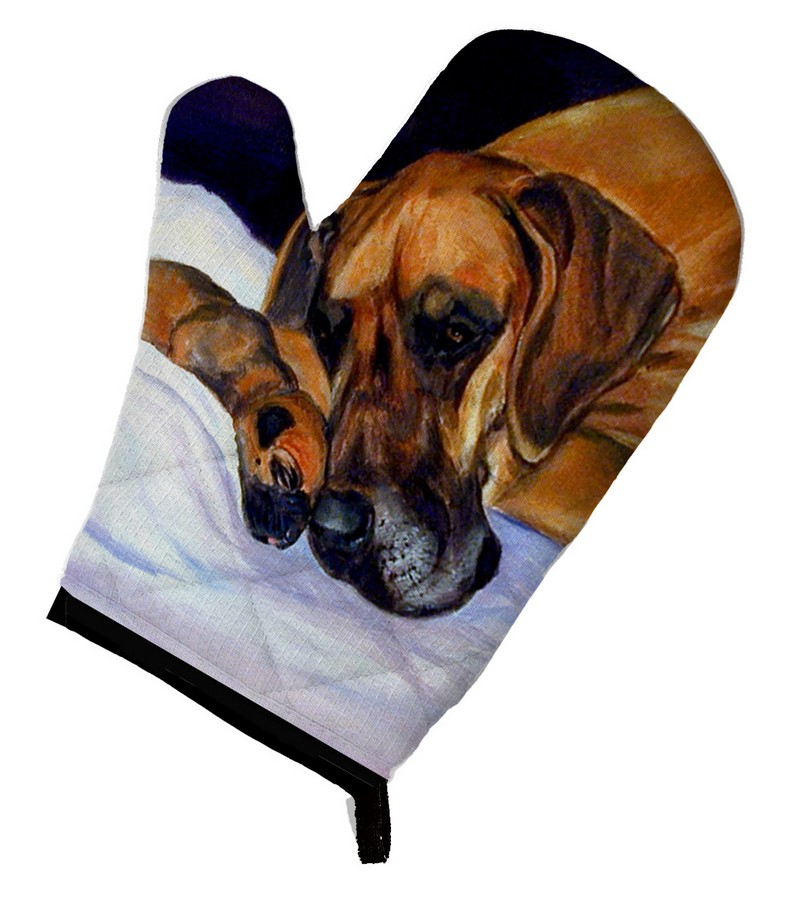 Picture of Carolines Treasures 7099OVMT Natural Eared Fawn Great Dane Momma & Puppy Oven Mitt
