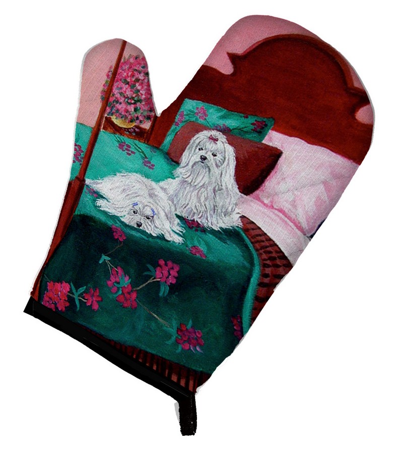 Picture of Carolines Treasures 7110OVMT Maltese & Puppy Waiting on you Oven Mitt