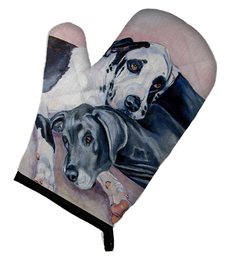 Picture of Carolines Treasures 7164OVMT Black & Harlequin Great Dane Oven Mitt