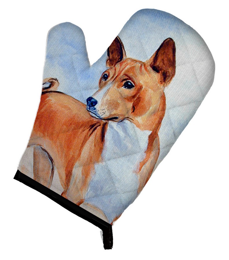 Picture of Carolines Treasures 7223OVMT Red & White Basenji Oven Mitt