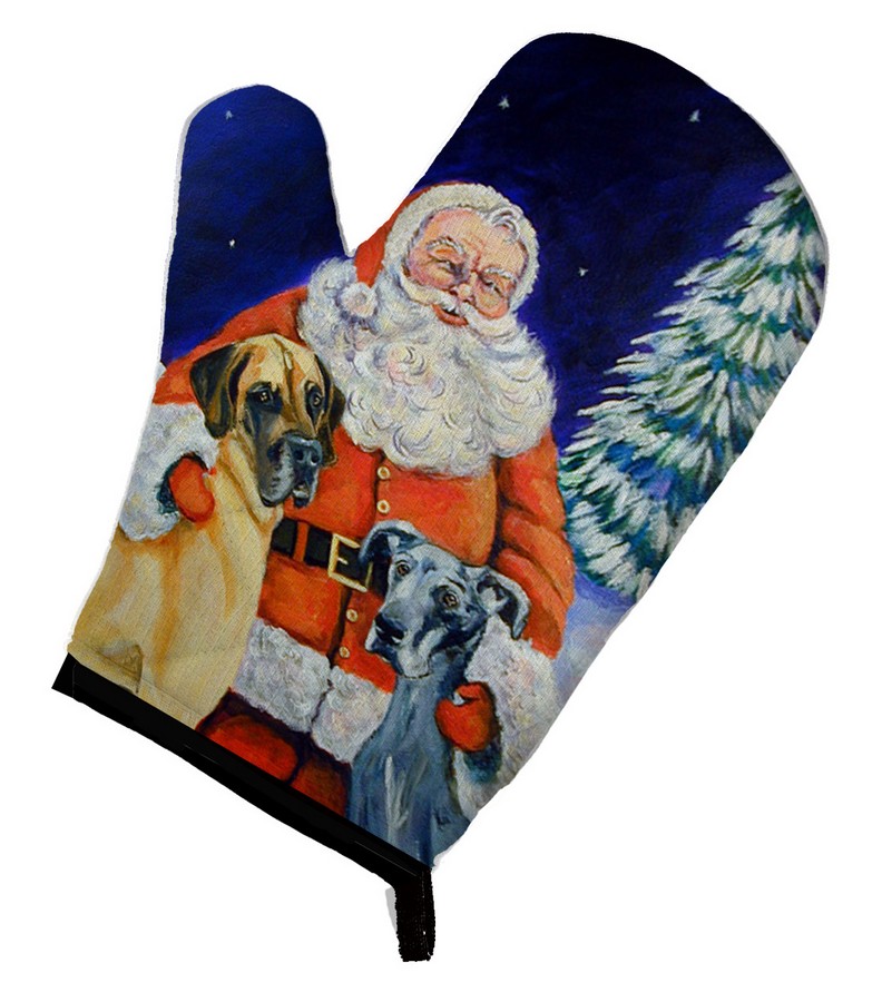 Picture of Carolines Treasures 7232OVMT Santa Claus with Great Dane Oven Mitt