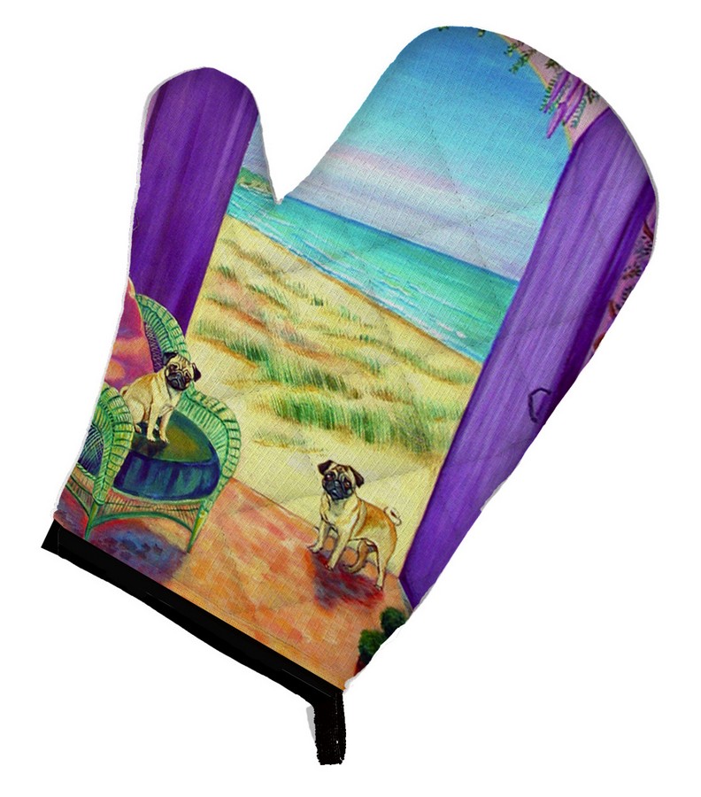 Picture of Carolines Treasures 7261OVMT Pug Lets go Outside Oven Mitt