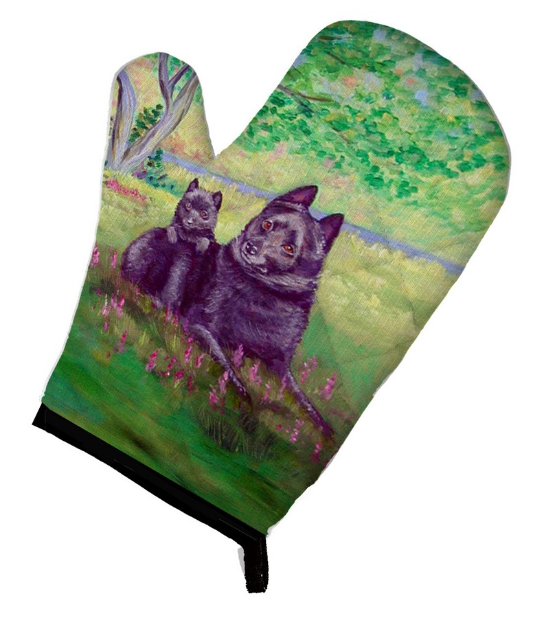 Picture of Carolines Treasures 7263OVMT Schipperke & Puppy Oven Mitt