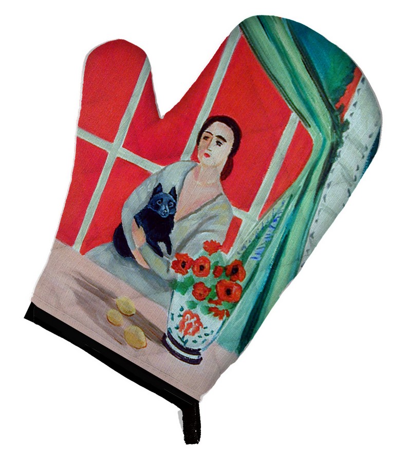 Picture of Carolines Treasures 7269OVMT Lady with Her Schipperke Oven Mitt
