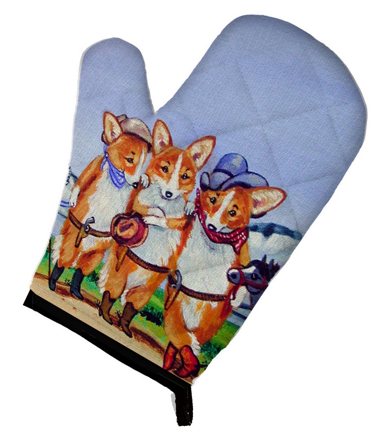 Picture of Carolines Treasures 7283OVMT Cowboy Corgi Oven Mitt