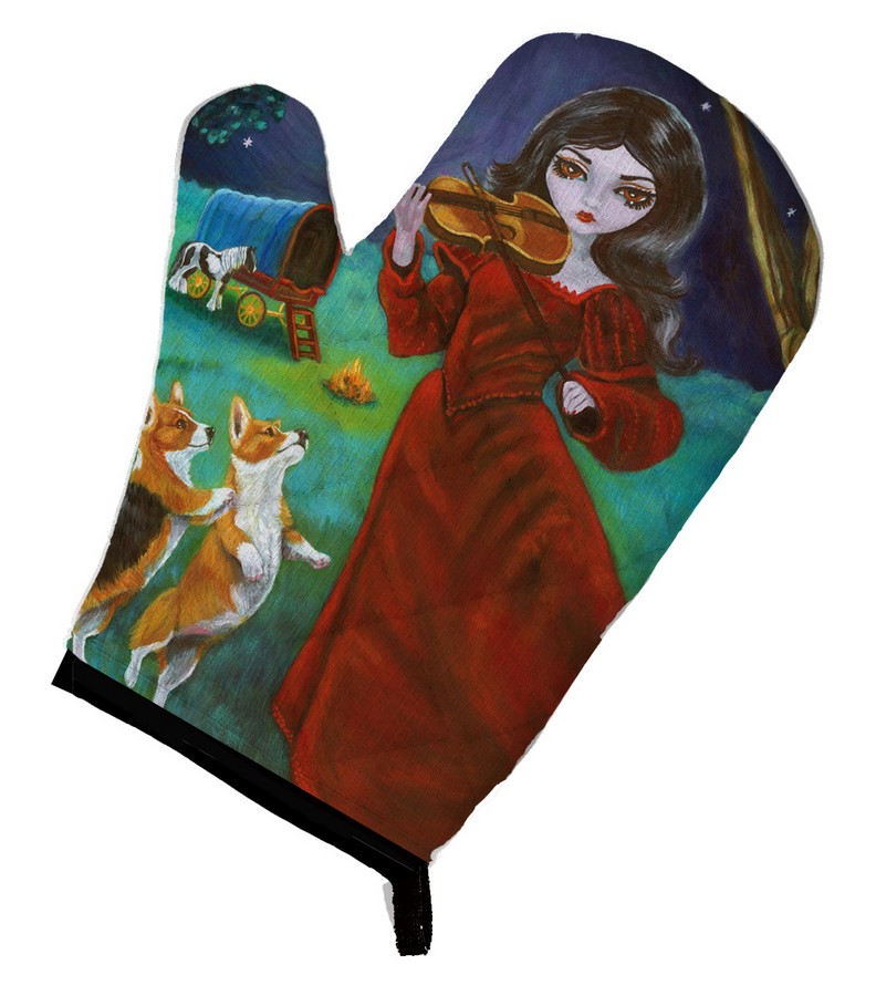 Picture of Carolines Treasures 7376OVMT Fairy Moon Dance with Corgi Oven Mitt
