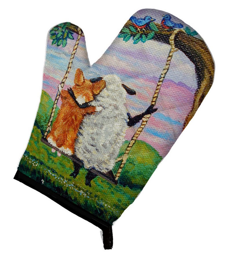 Picture of Carolines Treasures 7439OVMT Corgi With Sheep Love Grows Oven Mitt