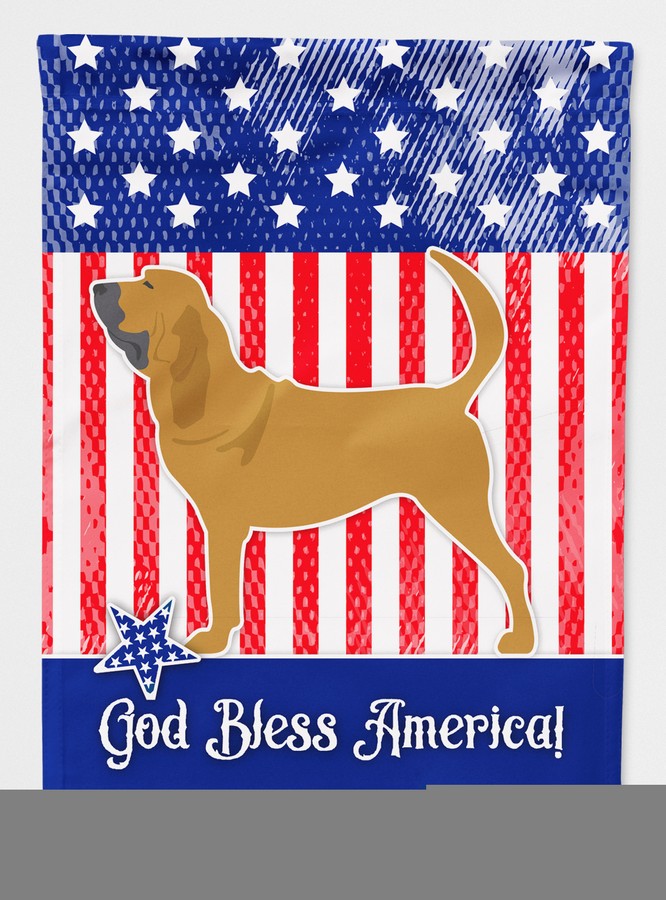 USA Patriotic Bloodhound Flag Canvas House Size