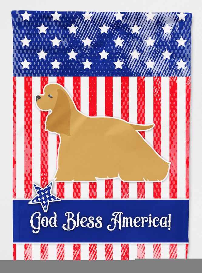 USA Patriotic Cocker Spaniel Flag Canvas House Size