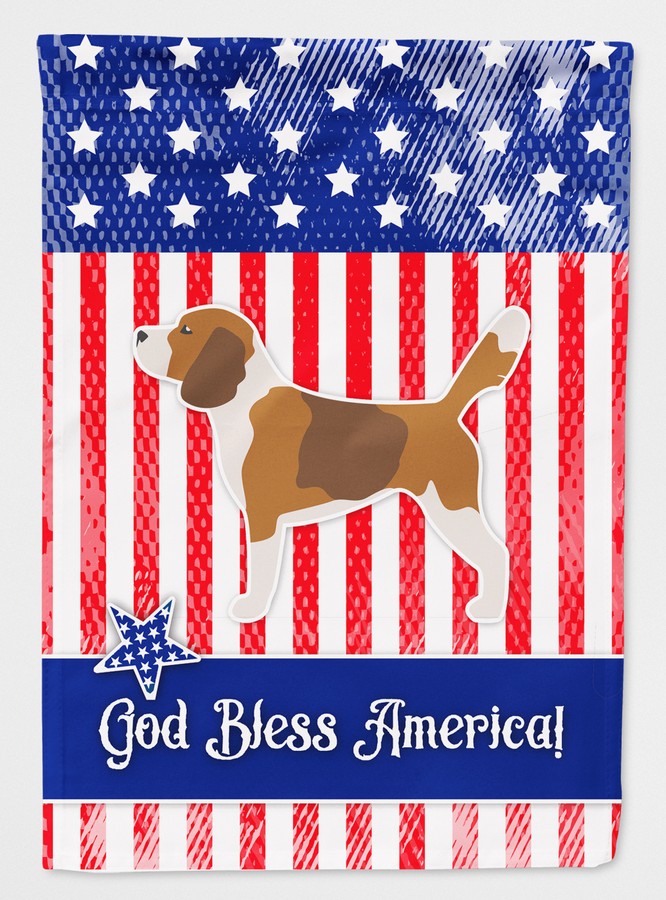 BB3310CHF USA Patriotic Beagle Flag Canvas House Size