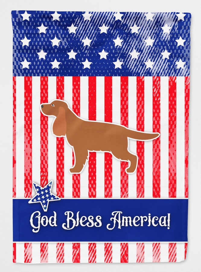 USA Patriotic English Cocker Spaniel Flag Canvas House Size