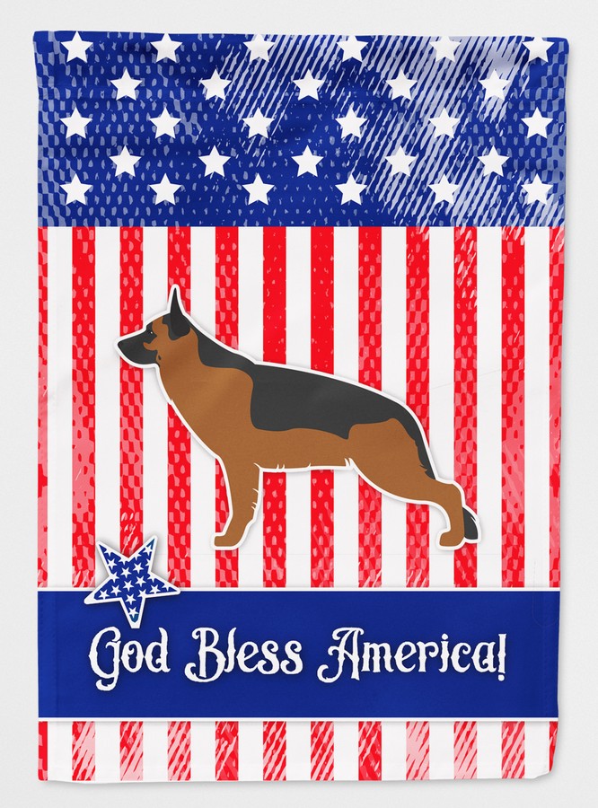 USA Patriotic German Shepherd Flag Canvas House Size