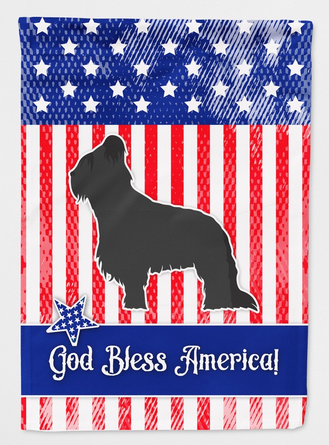 USA Patriotic Briard Flag Canvas House Size