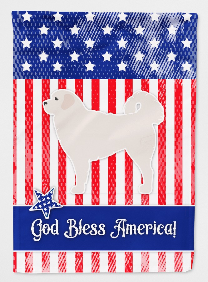 USA Patriotic Polish Tatra Sheepdog Flag Canvas House Size