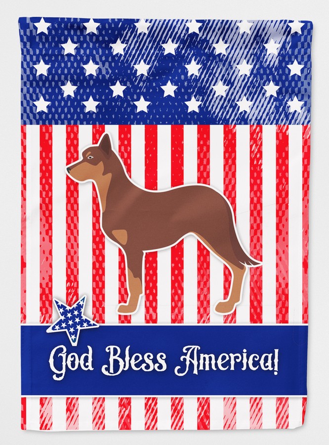 USA Patriotic Australian Kelpie Dog Flag Canvas House Size