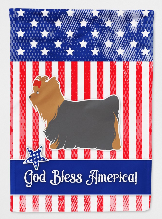 USA Patriotic Yorkshire Terrier Yorkie Flag Canvas House Size