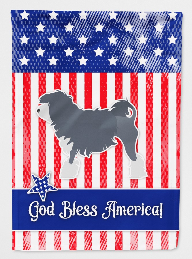 USA Patriotic Lowchen Flag Canvas House Size