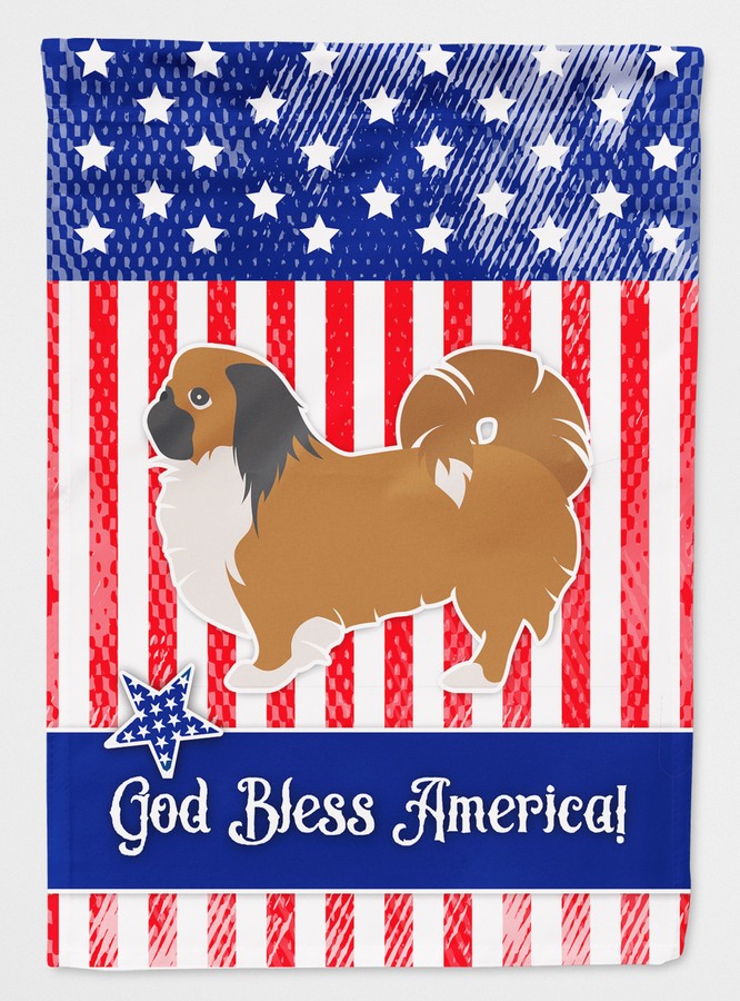 USA Patriotic Pekingese Flag Canvas House Size