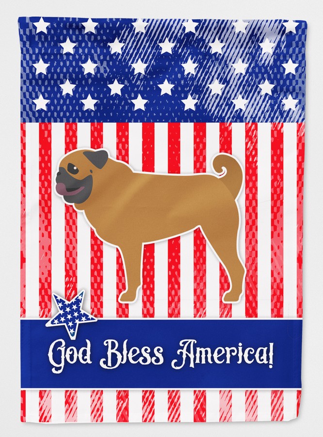 USA Patriotic Pug Flag Canvas House Size