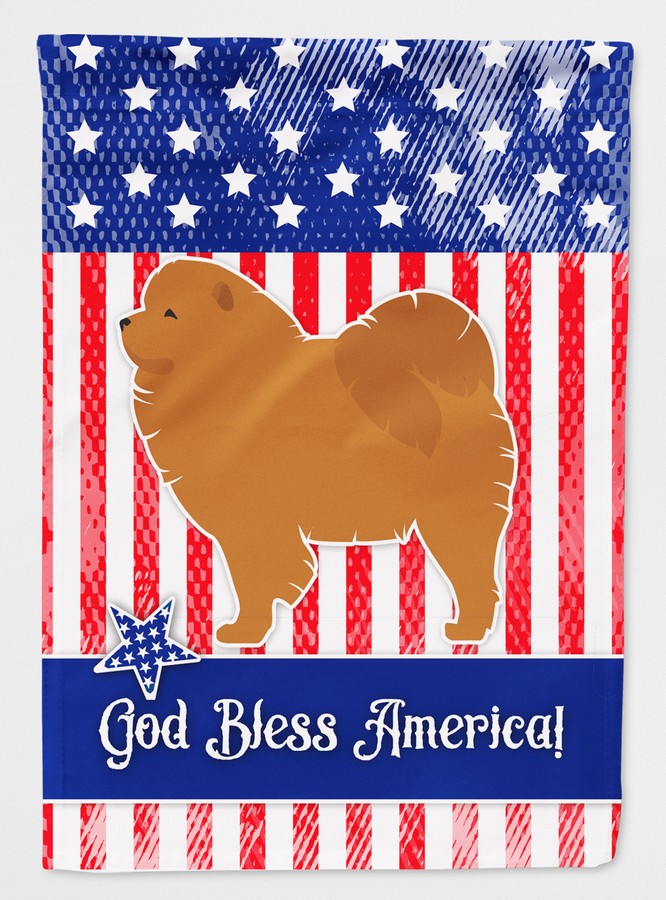 BB3351CHF USA Patriotic Chow Chow Flag Canvas House Size