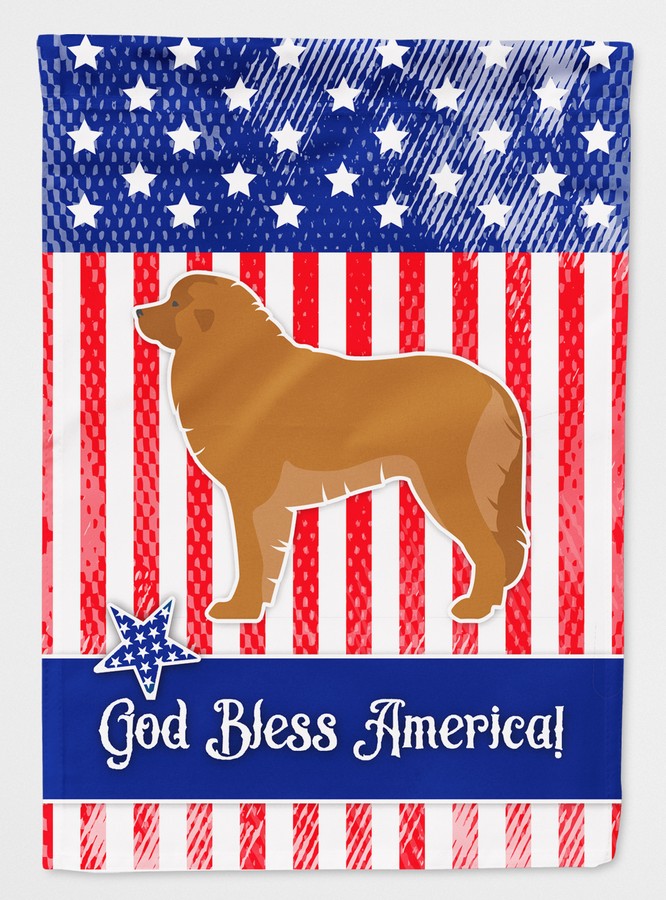 USA Patriotic Leonberger Flag Canvas House Size