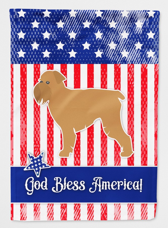 BB3340GF USA Patriotic Brussels Griffon Flag Garden Size
