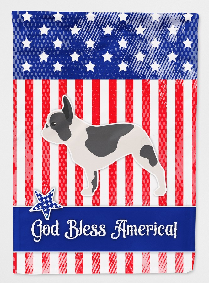 BB3341GF USA Patriotic French Bulldog Flag Garden Size