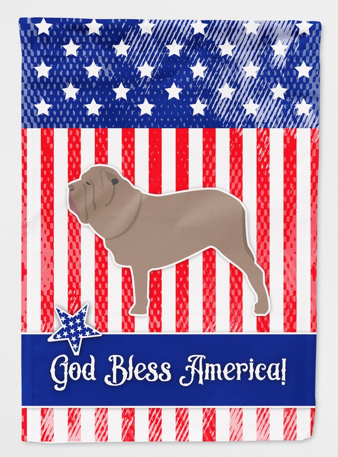 USA Patriotic Neapolitan Mastiff Flag Canvas House Size