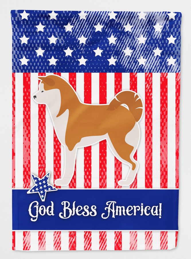 USA Patriotic Akita Flag Canvas House Size