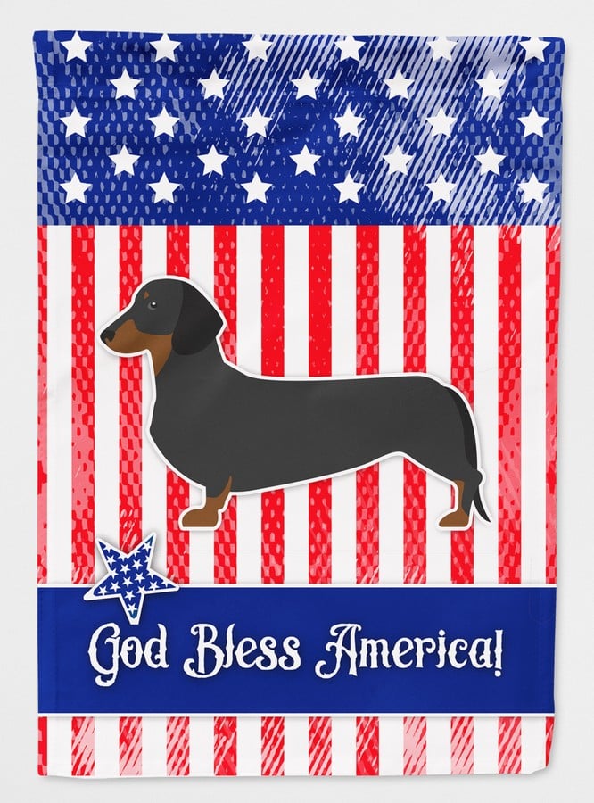 BB3282GF USA Patriotic Dachshund Flag Garden Size